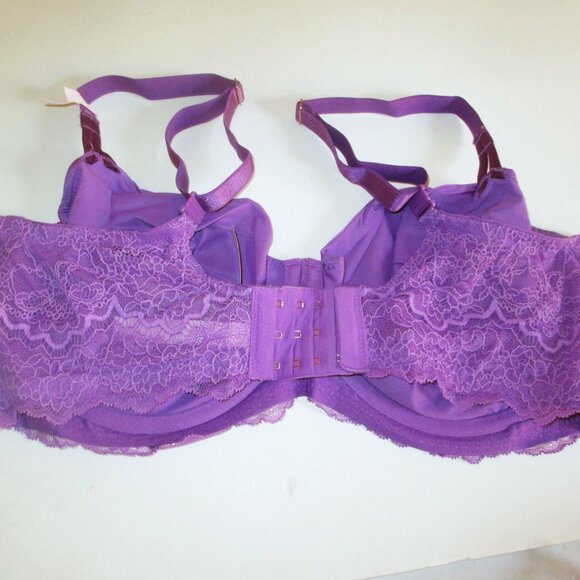 36DDD Victorias Secret Dream Angels Push Up Without Padding Bra Purple Smooth - Picture 7 of 9